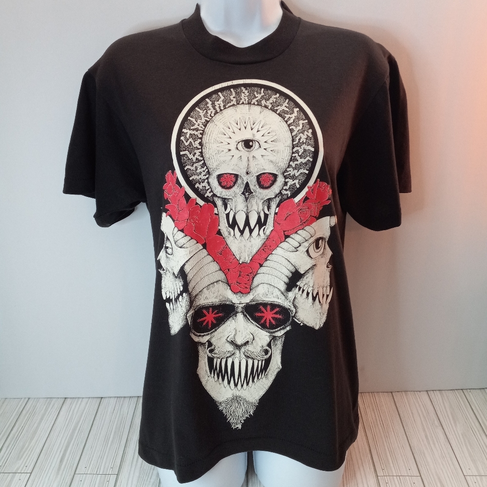 Vintage Baphomet Third Eye Screen Stars Best Graphic Grunge Tee